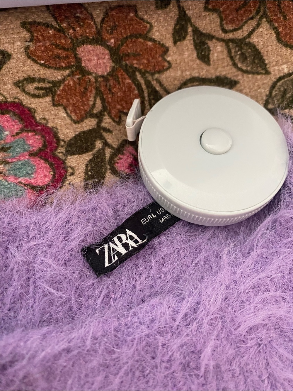 Zara Lavender Sleeveless Fuzzy Knit Turtleneck - Picture 2 of 6